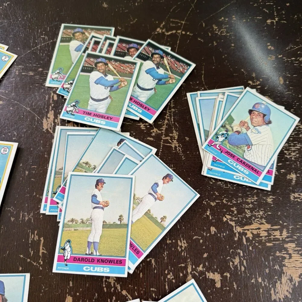 1970s Chicago Cubs Baseball 140 Card Lot With Lots Of Multiples